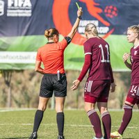 Latvijas futbolistes pārbaudes spēlē zaudē Venecuēlai