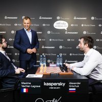 ФОТО: Пабрикс, Бриедис и Верпаковскис приняли участие в шахматном турнире в Риге