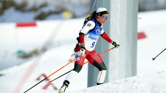 Pekinas olimpiskās spēles, biatlons: Baiba Bendika (15km disciplīna)  - 11