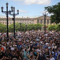 Habarovskā turpinās protesti pret novada gubernatora aizturēšanu