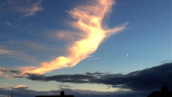 Angel shaped cloud