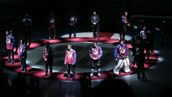 Members of the Colorado Avalanche 20th Anniversary Team 