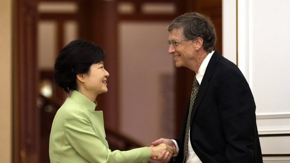 Park Geun-hye and Bill Gates