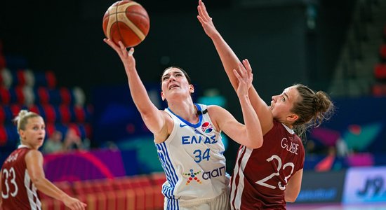 Vāja otrā puslaika dēļ Latvijas basketbolistes zaudē Grieķijai