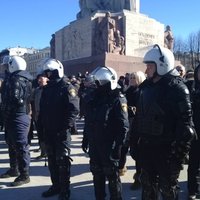 16. marta pasākumi pie Brīvības pieminekļa - bez ministriem un Mūrnieces