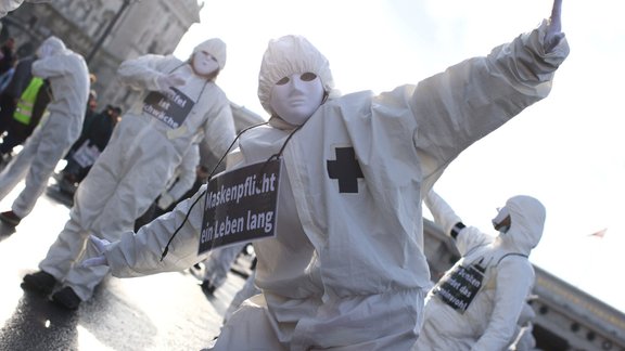 Austrija Covid-19 vīne protests