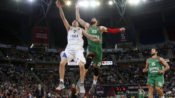 Euroleague Basketball. Baskonia vs CSKA Vitaly Fridzon vs Tornike Shengelia Baskonia