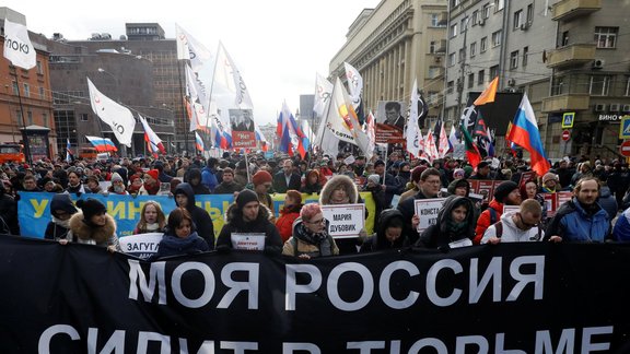 Maskavā notiek Ņemcova piemiņas demonstrācija - 1