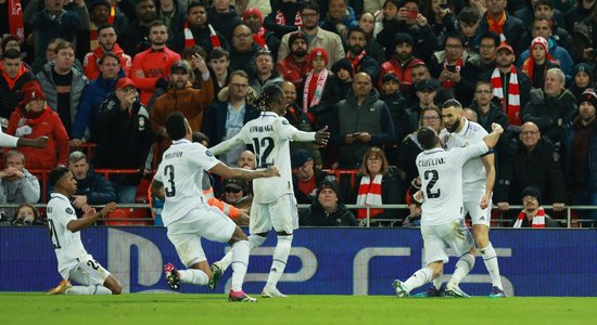 Gigantu cīņā Madrides 'Real' nodemonstrē čempionu raksturu pret 'Liverpool'