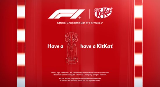 KitKat® kļūst par oficiālo Formula 1® šokolādes batoniņu