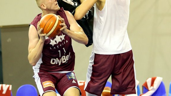 Latvijas basketbola izlases atklātais treniņš un preses konference - 23