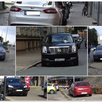 Foto: Uz gājēju ietvēm un krustojumos – parkošanās pārkāpumi Rīgā aculiecinieka acīm