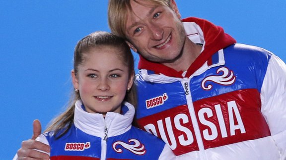 Yulia Lipnitskaya and Evgeny Plyushchenko