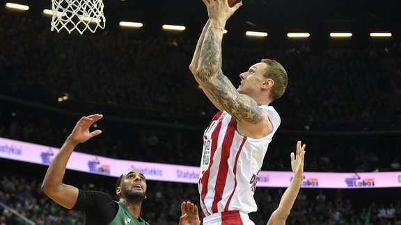 Basketbols. Jānis Timma, Jānis Strēlnieks un Olympiakos pret Žalgiris - 12