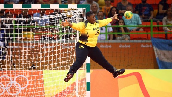 Goalkeeper Teresa Almeida (ANG) of Angola saves