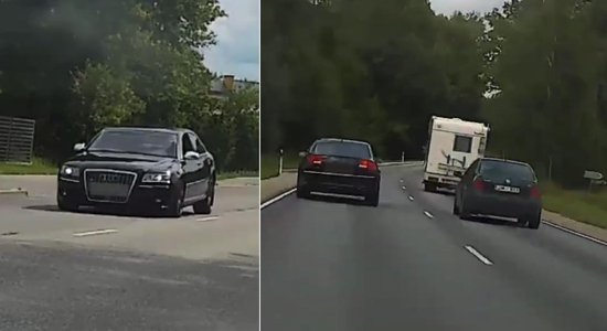 Video: Valmierā "Audi S8" pilsētā traucas ar 159 km/h un nepamana policiju