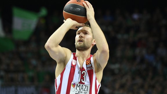 Basketbols. Jānis Timma, Jānis Strēlnieks un Olympiakos pret Žalgiris - 23