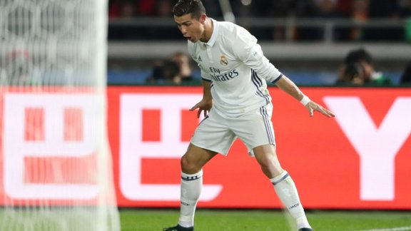 Real Madrid Cristiano Ronaldo celebrates scoring Club World Cup 