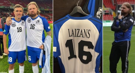Spožums un posts: Bijusī Latvijas futbola zvaigzne Laizāns piedalās agresora sporta pasākumos