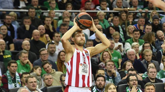 Basketbols. Jānis Timma, Jānis Strēlnieks un Olympiakos pret Žalgiris - 25