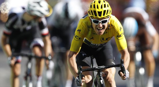 Tomass ar vēl vienu posma uzvaru nostiprina līderpozīciju 'Tour de France"; Skujiņam 90. vieta