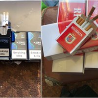Foto: Rīgā aiztur nelegālu smēķu tirgoni un atņem 2,27 miljonus cigarešu