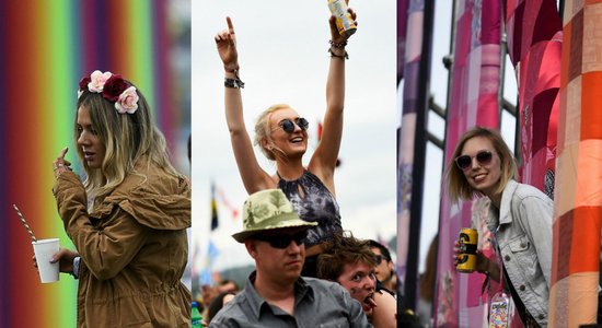 Foto: Spīdumi, krāsas un bohēma - Glastonberijas festivāla viesu stils