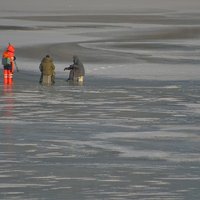 Пограничники отозвали группу латвийских рыбаков с тонкого льда Чудского озера