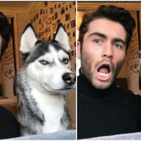 Kāds saimnieks, tāds suns: soctīklotāji dalās amizantos selfijos