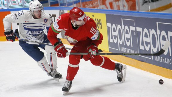 Hokejs, pasaules čempionāts: Baltkrievija - Francija