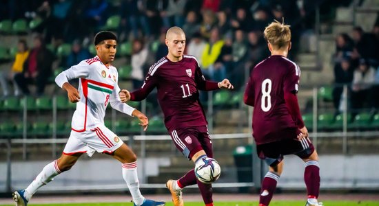 Latvijas U-19 futbola izlase Rīgā cieš zaudējumu EČ kvalifikācijas turnīra spēlē ar Norvēģiju