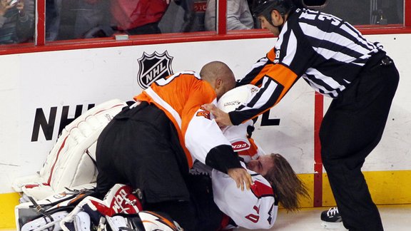 Ray Emery and Braden Holtby