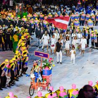 Foto: Latvijas olimpiskā delegācija Riodežaneiro atklāšanas ceremonijā