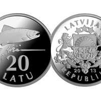 Latvijas Banka laiž apgrozībā jubilejas monētu – sudrabā kaltu lasi