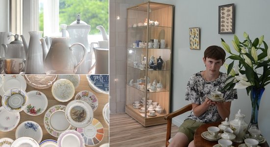 Jaunais Teo Ralfs Jēkabsons ar 1000 privāto porcelānu trauku kolekciju. Izstādīti pat muzejā!