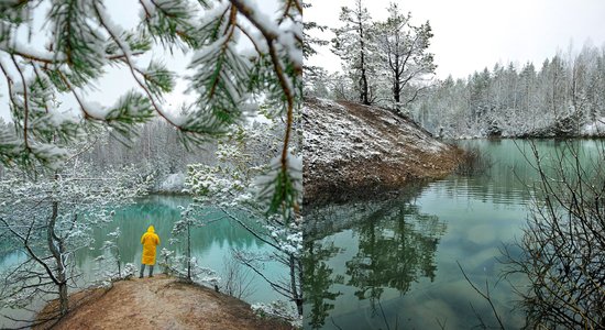 ФОТО: Редкий зимний вид на незамерзающее озеро Лачкрога