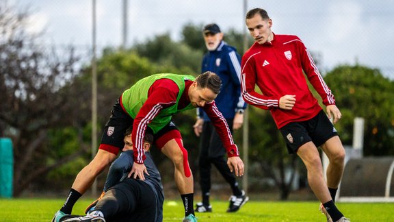 Latvijas futbola izlase, treniņš Kiprā