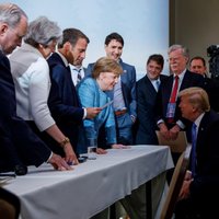 Tramps sadusmojies uz Trudo un negaidīti atsauc ASV atbalstu G7 samita komunikē