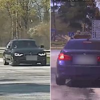 Video: Policija noķērusi BMW, kā vadītājs bez tiesībām traucies ar 198 km/h