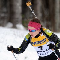 Латвийская биатлонистка в масс-старте показала второй результат в карьере