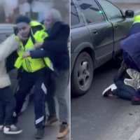 Video: Policisti Rīgā uz asfalta nogulda gan dzērājšoferi, gan pasažieri