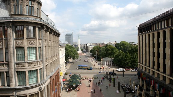 Riga iela panorama brivibas vecriga hotel de rome