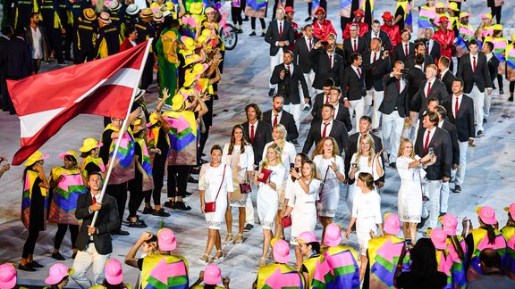 XXXI vasaras olimpiskās spēles, atklāšanas ceremonija. Latvijas delegācija - 6