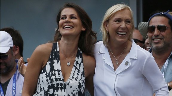 Martina Navratilova and Julia Lemigova