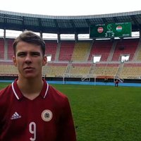 Video: Latvijas U-19 izlases spēles varonis Regža stāsta par 'hat trick'