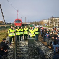 Из Литвы в Латвию по восстановленой ж/д ветке прошел первый грузовой состав