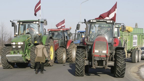 Latvija traktorio protests