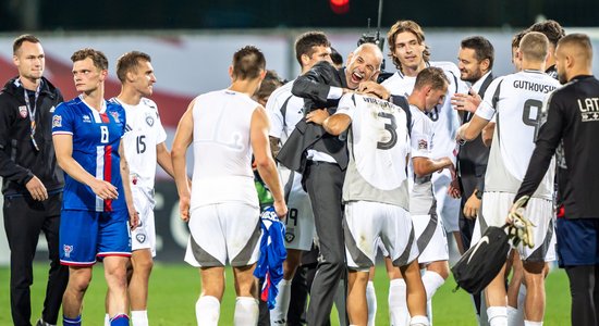 Latvijas futbola izlase "Skonto" stadionā aizvada UEFA Nāciju līgas maču