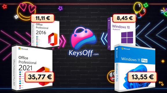 Melnā piektdiena! 35,77 € mūža Office 2021, Windows 11 Pro tikai par 13,55 €