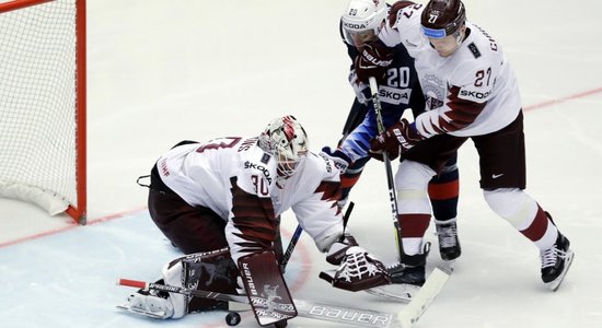Сборная Латвии заработала одно очко в матче с американскими звездами НХЛ